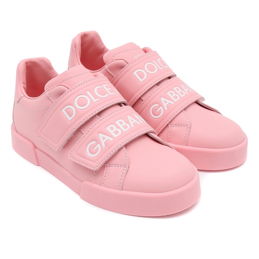 Dolce and Gabbana Kids Size EU 35 U.S 3.5 Pink Sneakers retails $650